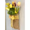 Vintage tulipános ajtódísz - sárga