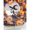 Boszis halloweeni ajtódísz világító tökfejekkel