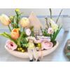 Barack színű tulipános anyák napi asztaldísz