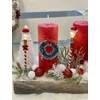 Mikulásos Északi sark adventi asztaldísz