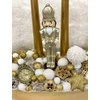 Elegáns arany Diótörő adventi asztaldísz