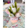 Rózsaszín tulipános tavaszi virágbox