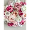 Rózsaszín csupa virág ballagási táska - nagy