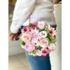 Kerek csupavirág ballagási táska - rózsaszín