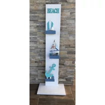 Beach hazaváró állvány, tengerész stílusban, vitorlással, galambbal, horgonnyal díszítve-Lakásdekoráció-Álom Kertem